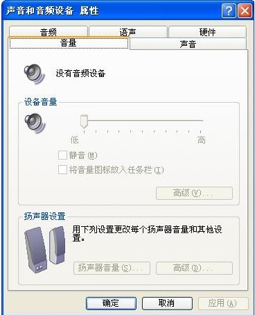 沒有音頻設備